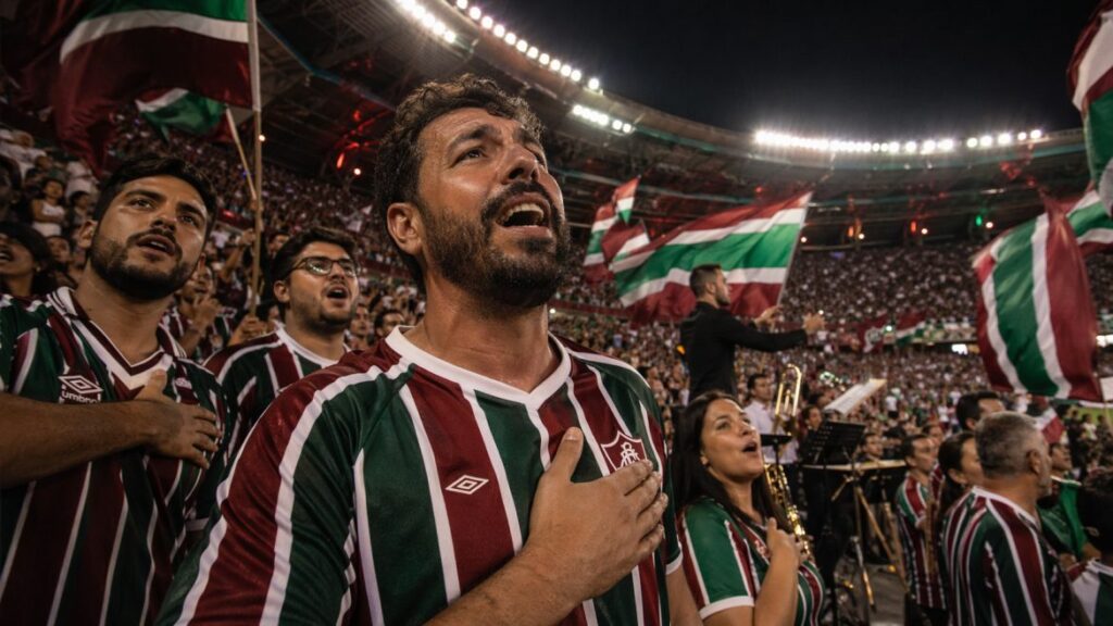 Torcida Fluminense cantando hino